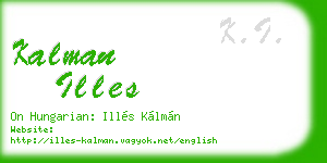 kalman illes business card