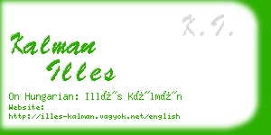 kalman illes business card